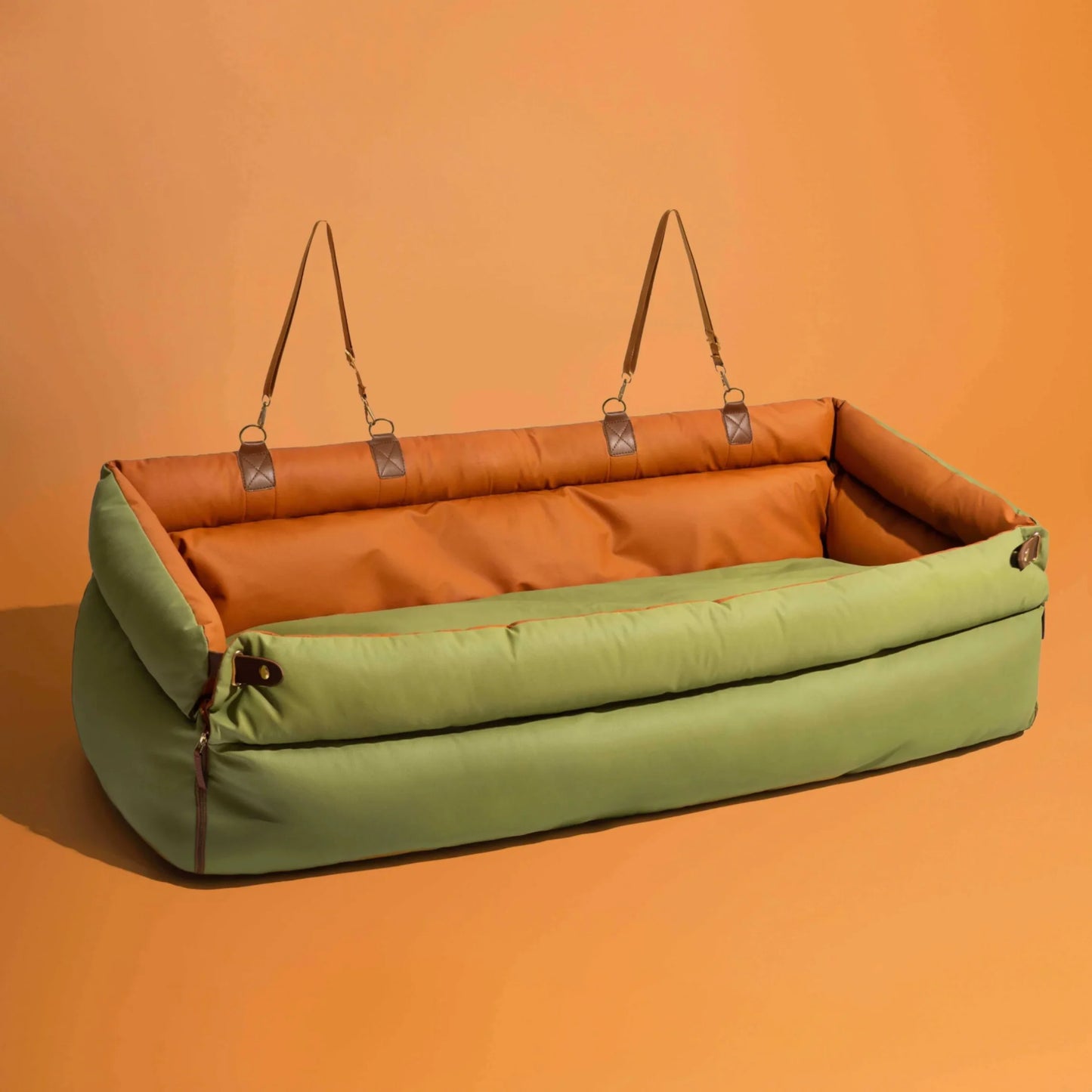 Luxury Faux Leather Dog Car Seat Bed