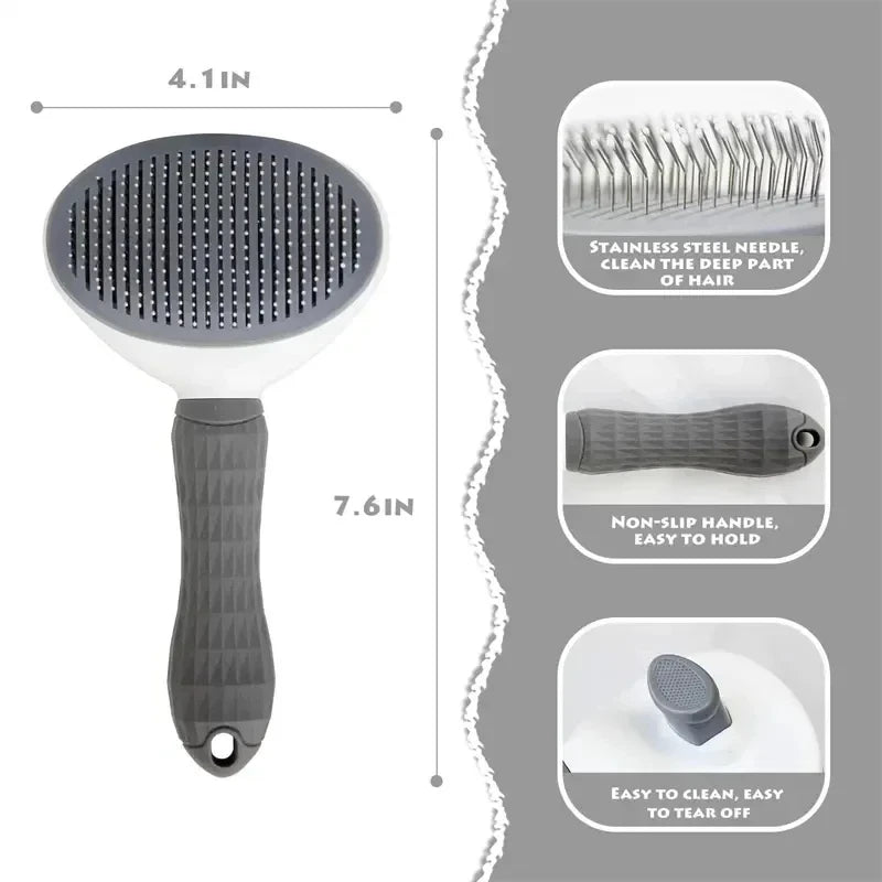 Self Cleaning Pet Brush for Dogs & Cats