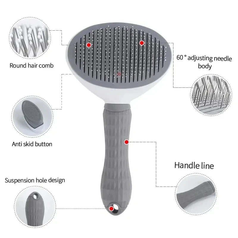 Self Cleaning Pet Brush for Dogs & Cats