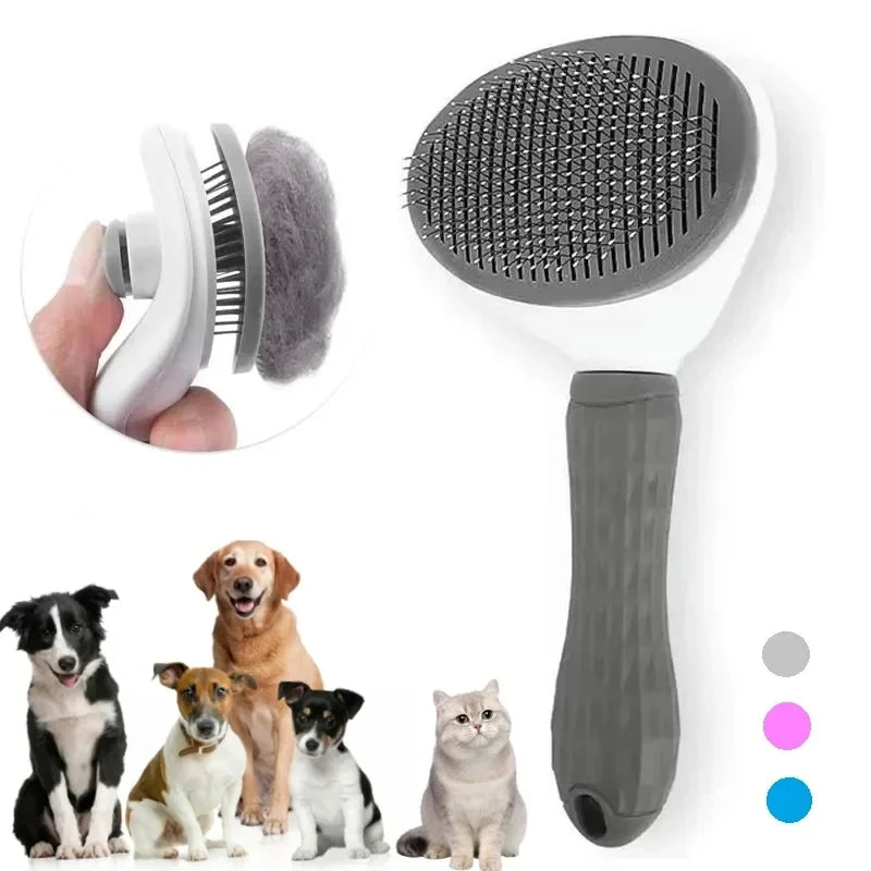 Self Cleaning Pet Brush for Dogs & Cats